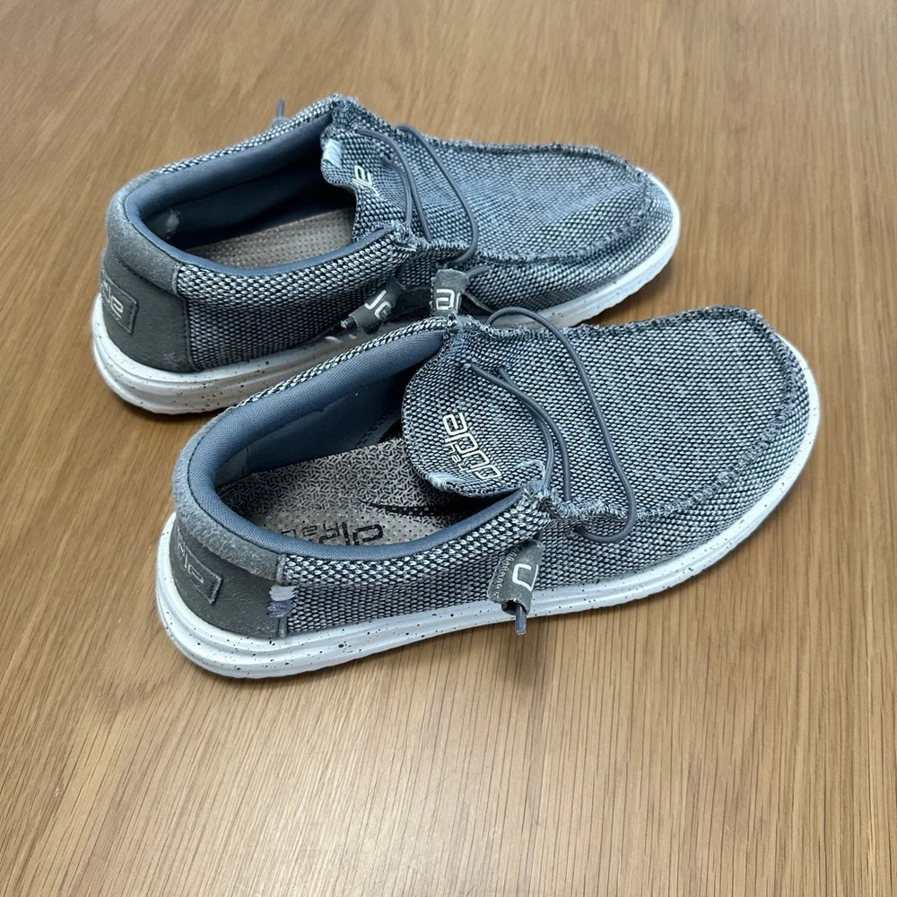Hey Dude Men’s Wally Free Light Grey Size 8 - Picture 2 of 8